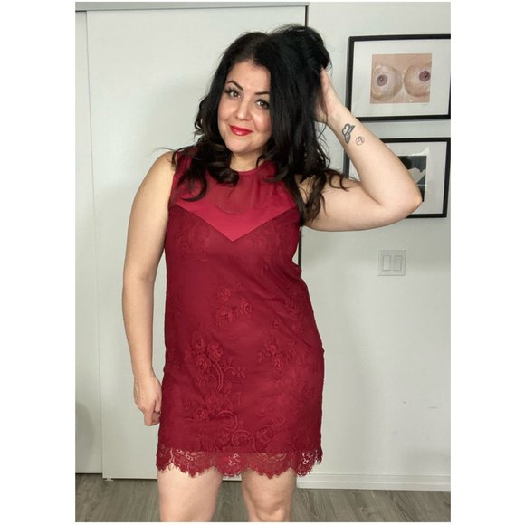 NWT Red Lace Dress - Picture 1 of 3
